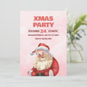 サンタクロースのクリスマスパーティー 招待状 (スタンド正面)