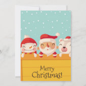 サンタクロースのクリスマスパーティ 招待状 (裏面)