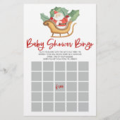 サンタクロースのクリスマスビンゴ赤ちゃんシャワーゲーム 便箋 (正面)