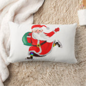 サンタクロースのクリスマスピロー ランバークッション (ブランケット)