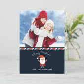 サンタクロースのクリスマスフォト シーズンカード (スタンド正面)