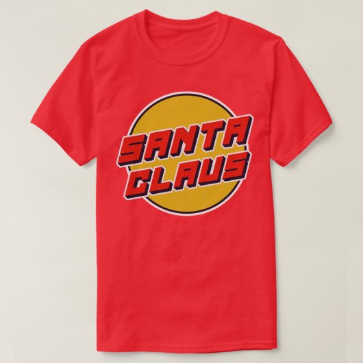 サンタクロースのクリスマスプレゼント Tシャツ (デザイン正面)