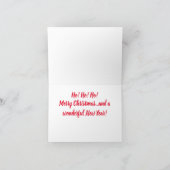 サンタクロースのクリスマスホリディグリーティングカード カード (内部)