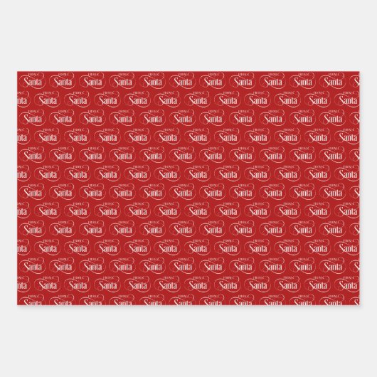 サンタクロースのクリスマスホリデーから ラッピングペーパーシート (正面)