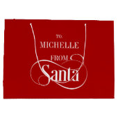 サンタクロースのクリスマスホリデーから ラージペーパーバッグ (裏面)