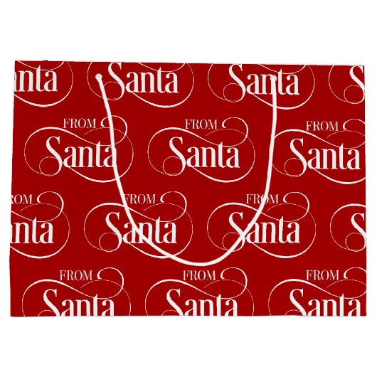 サンタクロースのクリスマスホリデーから ラージペーパーバッグ (裏面)