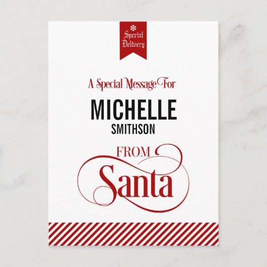 サンタクロースのクリスマスホリデーポストカードから シーズンポストカード (正面)