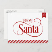 サンタクロースのクリスマスホリデーポストカードから シーズンポストカード (正面/裏面)