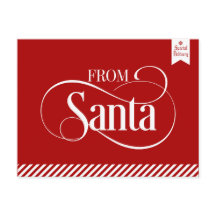 サンタクロースのクリスマスホリデーポストカードから