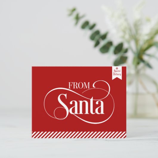 サンタクロースのクリスマスホリデーポストカードから シーズンポストカード (スタンド正面)