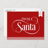 サンタクロースのクリスマスホリデーポストカードから シーズンポストカード (正面/裏面)