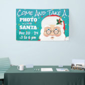サンタクロースのクリスマスホリデー写真 横断幕 (トレードショー)