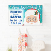 サンタクロースのクリスマスホリデー写真 横断幕 (インサイチュ)