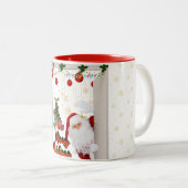 サンタクロースのクリスマスマグ ツートーンマグカップ (正面右)