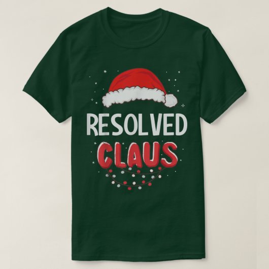 サンタクロースのクリスマスマッチングの衣装 Tシャツ (デザイン正面)