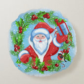 サンタクロースのクリスマスラウンドピロー ラウンドクッション (裏面)