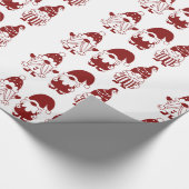 サンタクロースのクリスマスラッピングギフトラップ喜び ラッピングペーパー (角)
