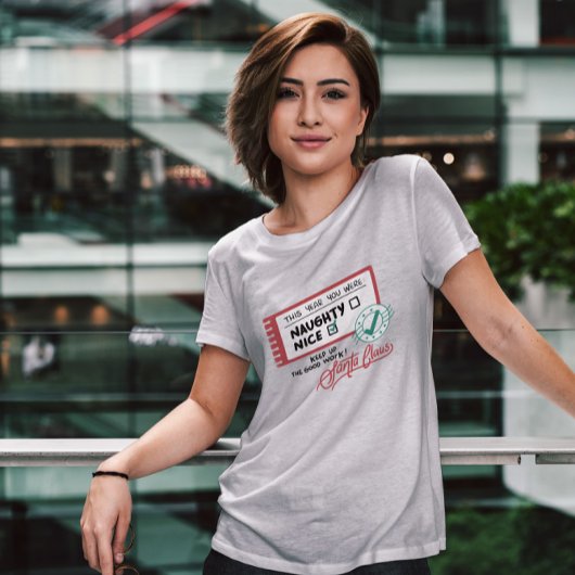 サンタクロースのクリスマスリスト Tシャツ