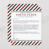 サンタクロースのクリスマスレターから (正面/裏面)