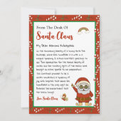 サンタクロースのクリスマスレターから シーズンカード (正面)