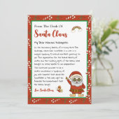 サンタクロースのクリスマスレターから シーズンカード (スタンド正面)