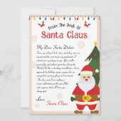 サンタクロースのクリスマスレターから シーズンカード (正面)