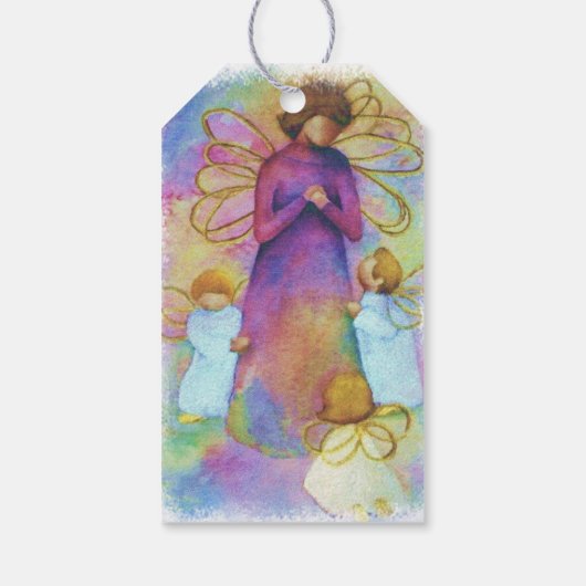 サンタクロースのクリスマス天使 ギフトタグ (裏面)