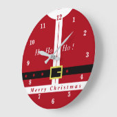 サンタクロースのクリスマス時計 ラージ壁時計 (傾斜)