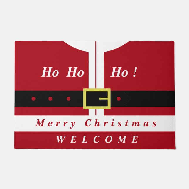サンタクロースのクリスマス様式 ドアマット (正面)