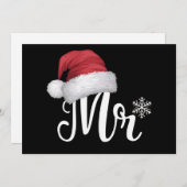 サンタクロースのクリスマス用カップルパジャマ シーズンカード (正面/裏面)