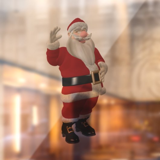 サンタクロースのクリスマス窓がしがみつく ウィンドウサイン