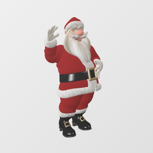 サンタクロースのクリスマス窓がしがみつく ウィンドウサイン