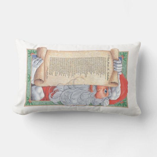 サンタクロースのクリスマス腰枕 ランバークッション (正面)