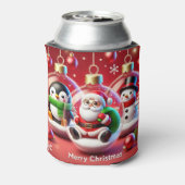 サンタクロースのクリスマス装飾 缶クーラー (缶裏面)