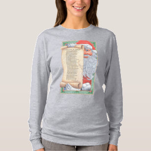 サンタクロースのクリスマス詩Tシャツ Tシャツ