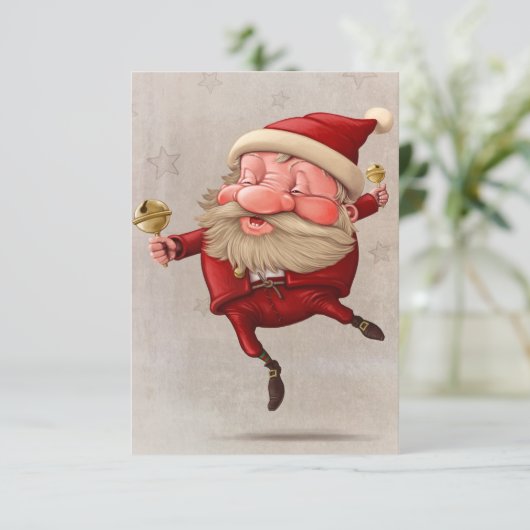 サンタクロースのクリスマス鐘の踊ること 招待状 (スタンド正面)