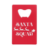 サンタクロースのクリスマス クレジットカード栓抜き (裏面)