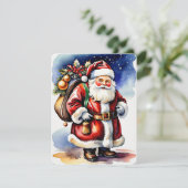 サンタクロースのクリスマス シーズンカード (スタンド正面)