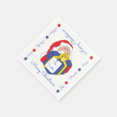 サンタクロースのクリスマス ナプキン スタンダードカクテルナプキン (角)