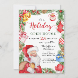 サンタクロースのクリスマス・ホリデー・オープンハウス 招待状