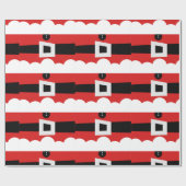 サンタクロースのクリスマス ラッピングペーパー (フラット)