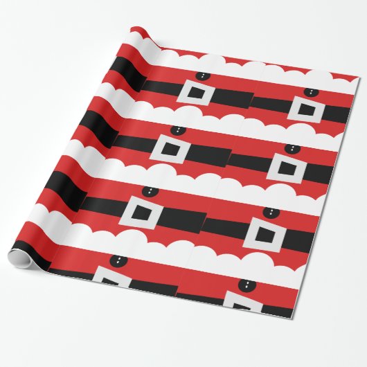 サンタクロースのクリスマス ラッピングペーパー (アンロールド)