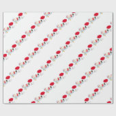 サンタクロースのクリスマス ラッピングペーパー (フラット)