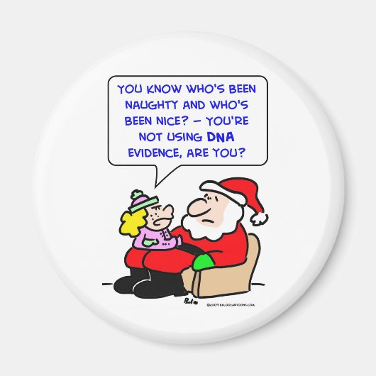 サンタクロースのクリスマスdnaの証拠 マグネット (正面)