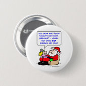 サンタクロースのクリスマスDNAの証拠 缶バッジ (正面&裏面)