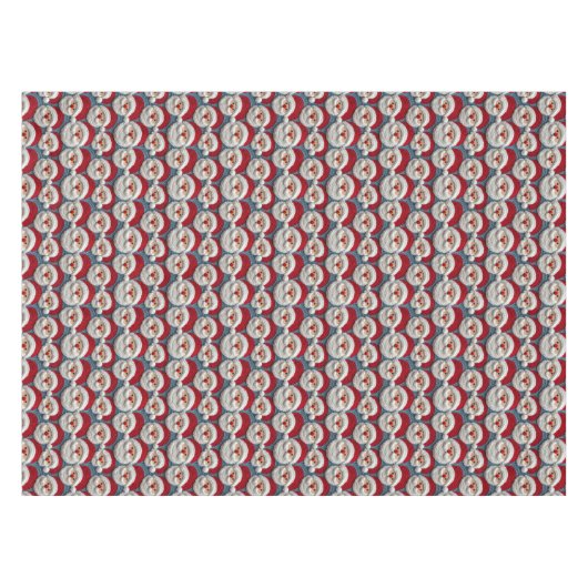 サンタクロースのクロシェ模様 テーブルクロス (正面(横))