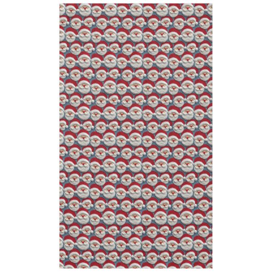 サンタクロースのクロシェ模様 テーブルクロス (正面)