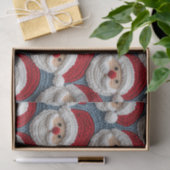 サンタクロースのクロチェットパターン 薄葉紙 (ギフト)