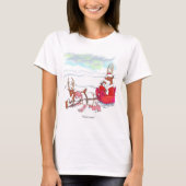 サンタクロースのクーデター女性白Tシャツ Tシャツ (正面)