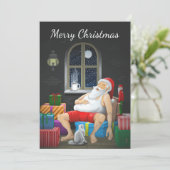 サンタクロースのコーヒータイム シーズンカード (スタンド正面)